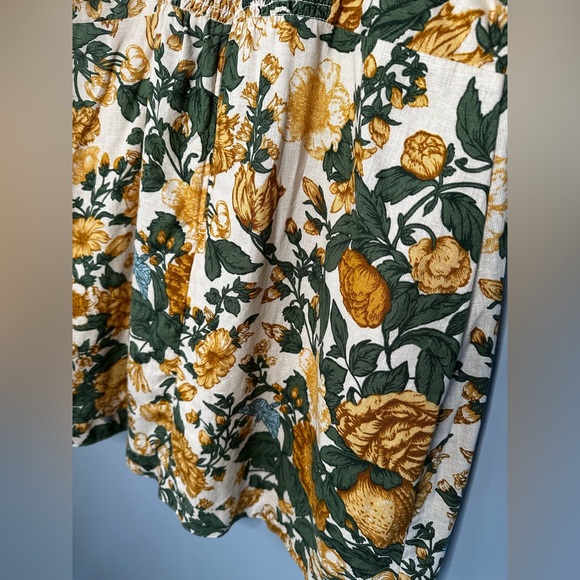 Orange Yellow with Blue Accent Linen Sundress - Picture 16 of 16